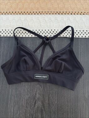 Savage X Fenty Black Low-Impact Sports Bra